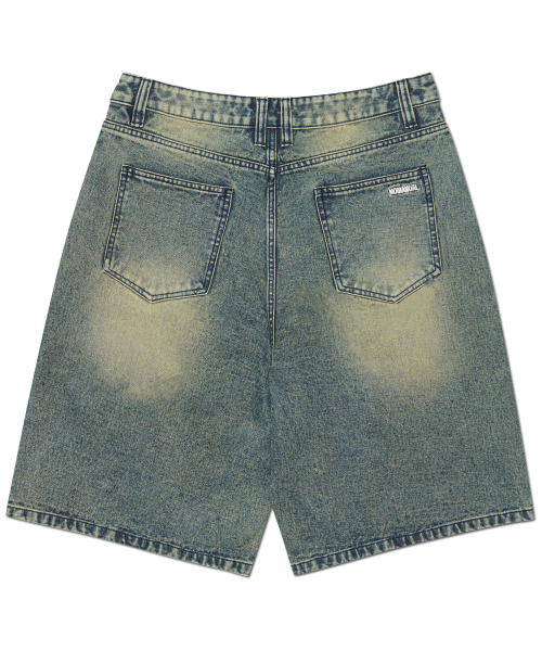 NOMANUAL（NOMANUAL）の「WASHED DENIM HALF PANTS - WASHED BLUE（その他パンツ・レディース・その他・SMALL/MEDIUM/LARGE/X-LARGE）」の3枚目の写真