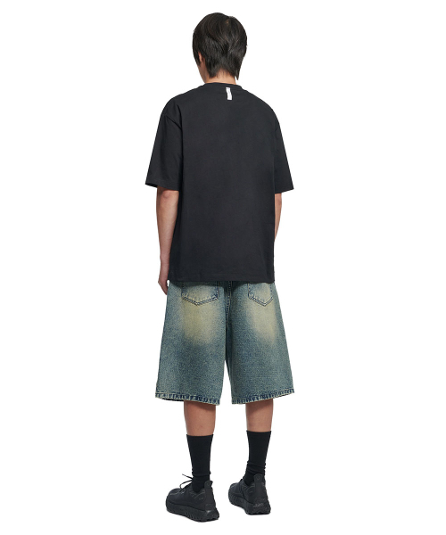 NOMANUAL（NOMANUAL）の「WASHED DENIM HALF PANTS - WASHED BLUE（その他パンツ・レディース・その他・SMALL/MEDIUM/LARGE/X-LARGE）」の5枚目の写真