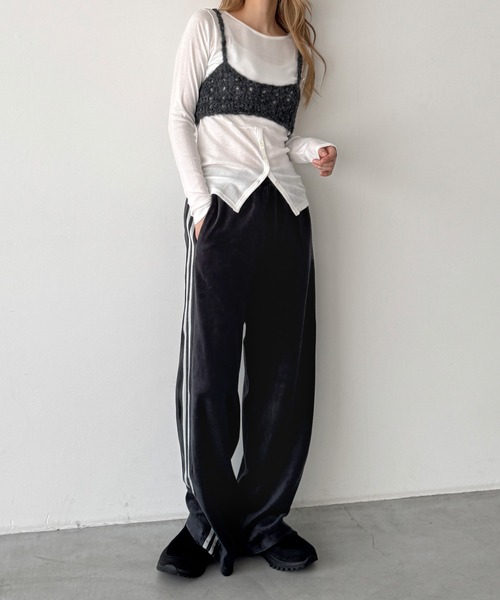 CANAL JEAN(キャナルジーン)の「Miller ライトパネルリブレイヤープルオーバー(Tシャツ/カットソー・レディース・ブラック/オフホワイト・ONE SIZE)」の10枚目の写真