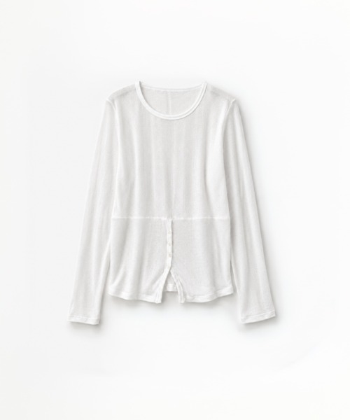 CANAL JEAN(キャナルジーン)の「Miller ライトパネルリブレイヤープルオーバー(Tシャツ/カットソー・レディース・ブラック/オフホワイト・ONE SIZE)」の4枚目の写真
