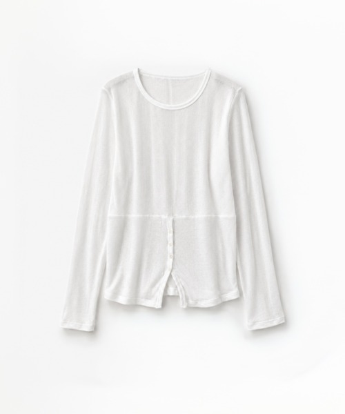 CANAL JEAN(キャナルジーン)の「Miller ライトパネルリブレイヤープルオーバー(Tシャツ/カットソー・レディース・ブラック/オフホワイト・ONE SIZE)」の17枚目の写真