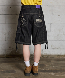 HOODHOOD（フッドフッド）の「ビッグポケットバミューダデニムパンツブラック（その他パンツ）」