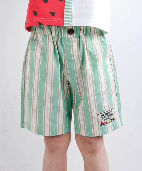 SLAP SLIP（スラップスリップ）の「フルーツ昆虫プリント半袖Tシャツ+パンツセットアップ(80~130cm)（セットアップ・キッズ・ホワイト/イエロー・110cm/80ｃｍ/90cm/130cm/120cm/100cm）」の3枚目の写真