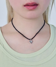 GOLDY（ゴールディ）の「【GOLDY】ハートモチーフ ガラスビーズネックレス 3260407（ネックレス）」