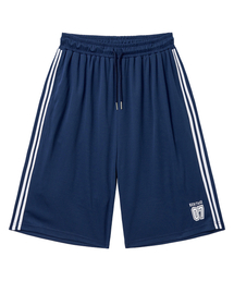 MOZMOZ（モズモズ）の「スポーティエアメッシュジャージトラックショーツネイビー（スウェットパンツ）」