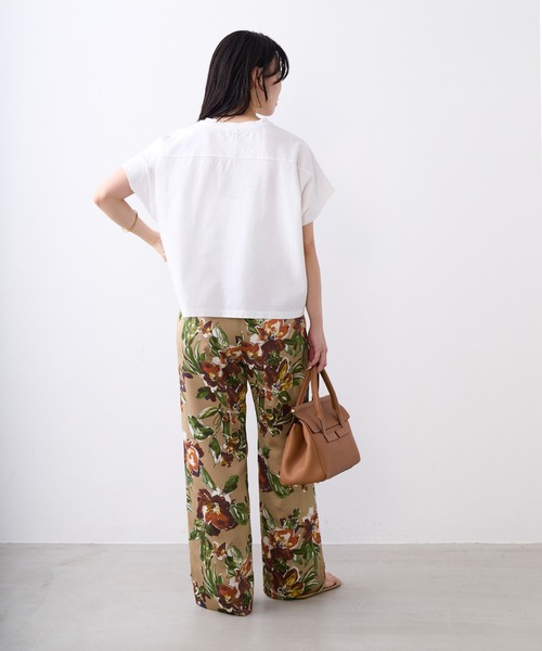 MICA&DEAL（マイカ＆ディール）の「クルーネックワイドスリーブTシャツ（Tシャツ/カットソー・レディース・オフホワイト/チャコールグレー/ミント・FREE）」の10枚目の写真