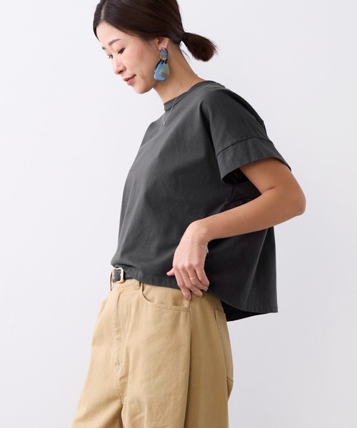 MICA&DEAL（マイカ＆ディール）の「クルーネックワイドスリーブTシャツ（Tシャツ/カットソー・レディース・オフホワイト/チャコールグレー/ミント・FREE）」の19枚目の写真
