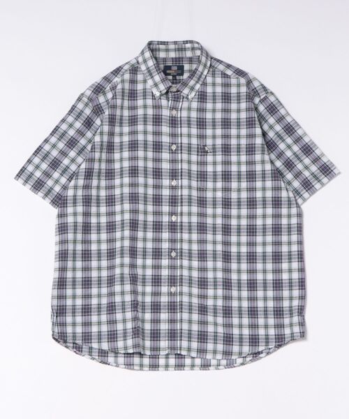 TETE(テット)の「【TETE SELECTION】サッカーシャツ【清潔感・大人定番】チェック&ストライプボタンダウン半袖シャツ/4色展開|ブラック ブルー パープル レッド 胸ポケット付き メンズ 通勤 カジュアル 夏シャツ(シャツ/ブラウス・メンズ・パープル/ブルー/ブラック/レッド・X-LARGE/LARGE/MEDIUM)」の20枚目の写真