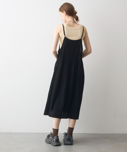 Crisp(クリスプ)の「simply natural cami onepiece / シンプリーナチュラルキャミワンピース(ワンピース・レディース・アイボリー/ブラック・FREE)」の7枚目の写真