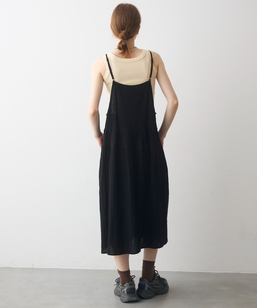 Crisp(クリスプ)の「simply natural cami onepiece / シンプリーナチュラルキャミワンピース(ワンピース・レディース・アイボリー/ブラック・FREE)」の8枚目の写真