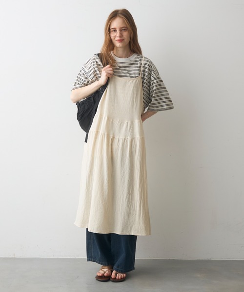 Crisp(クリスプ)の「simply natural cami onepiece / シンプリーナチュラルキャミワンピース(ワンピース・レディース・アイボリー/ブラック・FREE)」の17枚目の写真