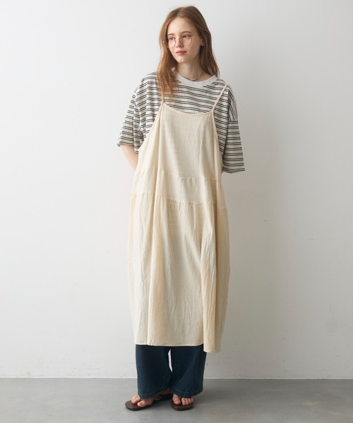 Crisp(クリスプ)の「simply natural cami onepiece / シンプリーナチュラルキャミワンピース(ワンピース・レディース・アイボリー/ブラック・FREE)」の18枚目の写真