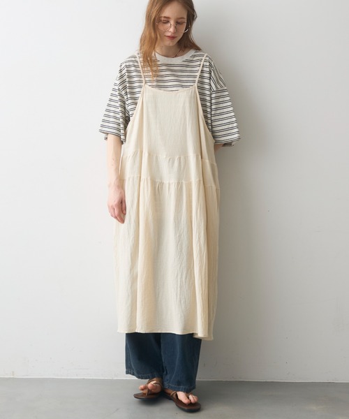Crisp(クリスプ)の「simply natural cami onepiece / シンプリーナチュラルキャミワンピース(ワンピース・レディース・アイボリー/ブラック・FREE)」の19枚目の写真