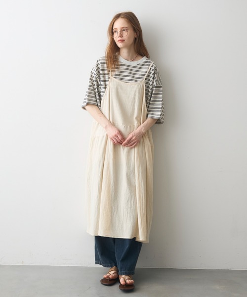 Crisp(クリスプ)の「simply natural cami onepiece / シンプリーナチュラルキャミワンピース(ワンピース・レディース・アイボリー/ブラック・FREE)」の20枚目の写真