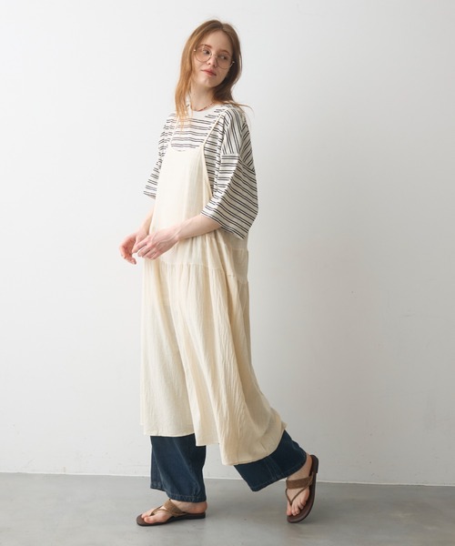 Crisp(クリスプ)の「simply natural cami onepiece / シンプリーナチュラルキャミワンピース(ワンピース・レディース・アイボリー/ブラック・FREE)」の22枚目の写真