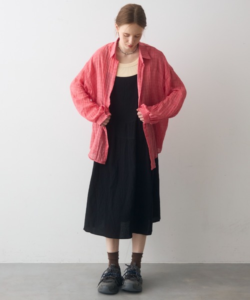 Crisp(クリスプ)の「simply natural cami onepiece / シンプリーナチュラルキャミワンピース(ワンピース・レディース・アイボリー/ブラック・FREE)」の13枚目の写真
