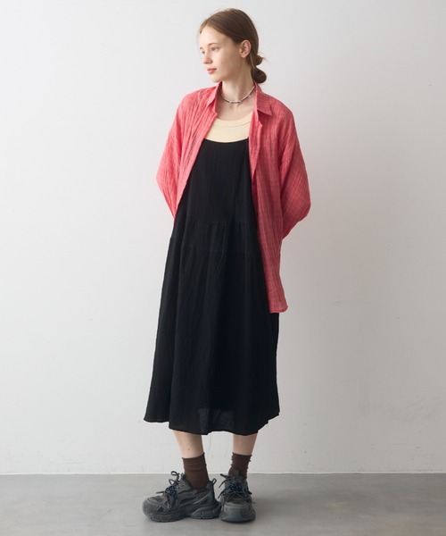 Crisp(クリスプ)の「simply natural cami onepiece / シンプリーナチュラルキャミワンピース(ワンピース・レディース・アイボリー/ブラック・FREE)」の14枚目の写真