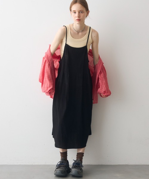 Crisp(クリスプ)の「simply natural cami onepiece / シンプリーナチュラルキャミワンピース(ワンピース・レディース・アイボリー/ブラック・FREE)」の15枚目の写真
