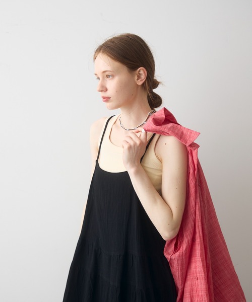 Crisp(クリスプ)の「simply natural cami onepiece / シンプリーナチュラルキャミワンピース(ワンピース・レディース・アイボリー/ブラック・FREE)」の16枚目の写真