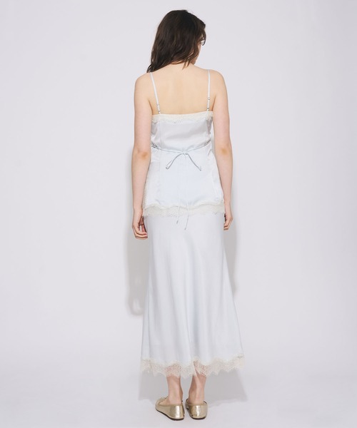 ME COUTURE(ミークチュール)の「アイラッシュレーストリムスカート(スカート・レディース・ブラウン/ライトブルー/キナリ/ピンク・0/1)」の20枚目の写真
