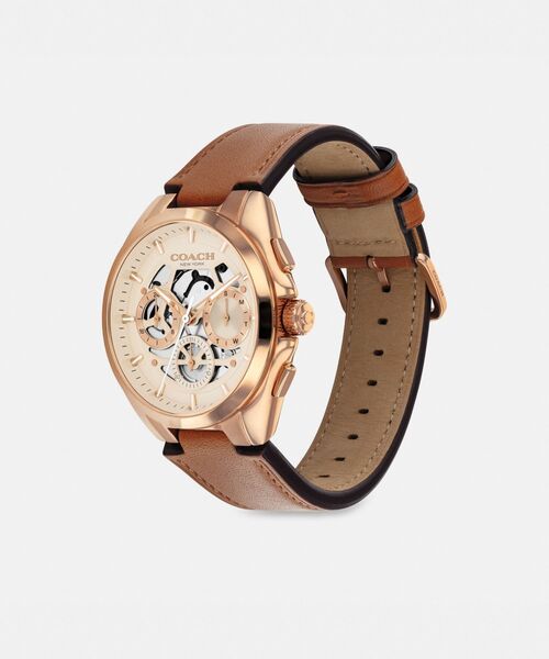 COACH（コーチ）の「ジャクソン クロノグラフ ウォッチ・42MM（アナログ腕時計・メンズ・ブラウン系その他・ONE）」の2枚目の写真