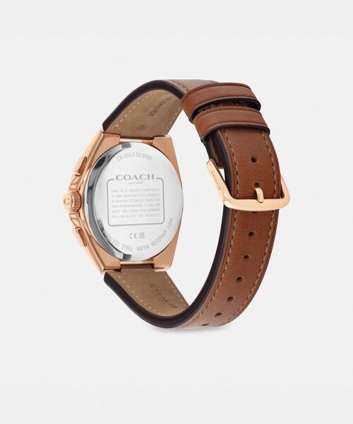 COACH（コーチ）の「ジャクソン クロノグラフ ウォッチ・42MM（アナログ腕時計・メンズ・ブラウン系その他・ONE）」の3枚目の写真