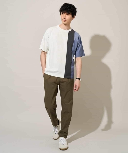 a.v.v(アーヴェヴェ)の「夏の一枚着で人気!【洗濯機で洗える】デザテクカットソー(Tシャツ/カットソー・メンズ・ホワイト/ブラック・48/50/46)」の3枚目の写真