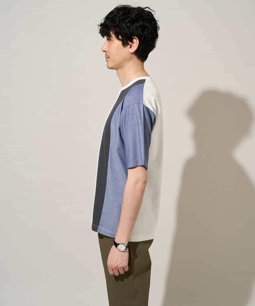 a.v.v(アーヴェヴェ)の「夏の一枚着で人気!【洗濯機で洗える】デザテクカットソー(Tシャツ/カットソー・メンズ・ホワイト/ブラック・48/50/46)」の10枚目の写真