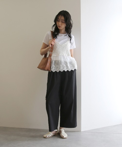 No one knows（ノーワンノーズ）の「ZOZO限定 レースキャミソールとTシャツのセット（アンサンブル・レディース・ホワイト・FREE）」の12枚目の写真