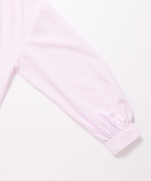 BEVERLY HILLS POLO CLUB（ビバリーヒルズポロクラブ）の「【BEVERLY HILLS POLO CLUB/ビバリーヒルズポロクラブ】ノーカラーワイドスリーブ裾ドローコードシャツ（シャツ/ブラウス・レディース・オフホワイト/ブルー系その他/パープル系その他/ブラック系その他・MEDIUM/LARGE）」の18枚目の写真