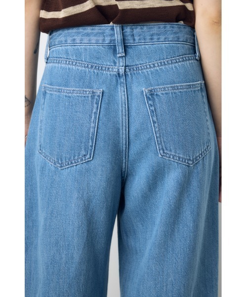 AZUL by moussy(アズールバイマウジー)の「【サイズ,身長別画像あり】AZUL DENIM 甘撚りバギーパンツ(デニムパンツ・レディース・ワンウォッシュ/ライトブルー・SMALL/LARGE/MEDIUM)」の7枚目の写真