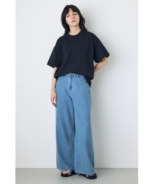 AZUL by moussy(アズールバイマウジー)の「【サイズ,身長別画像あり】AZUL DENIM 甘撚りバギーパンツ(デニムパンツ・レディース・ワンウォッシュ/ライトブルー・SMALL/LARGE/MEDIUM)」の10枚目の写真