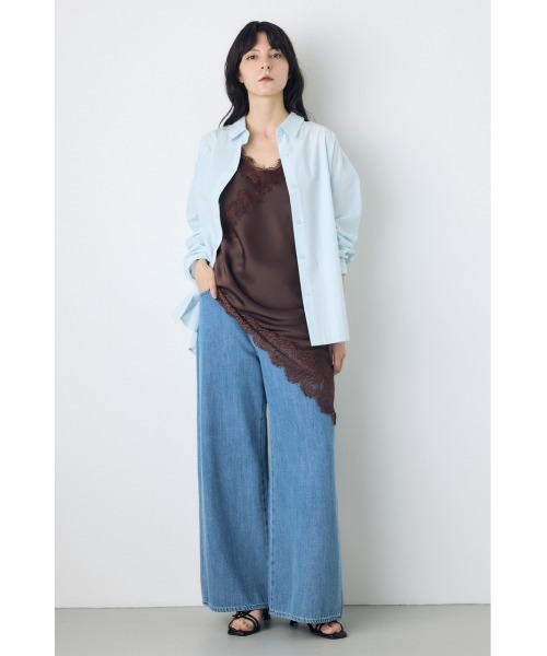 AZUL by moussy(アズールバイマウジー)の「【サイズ,身長別画像あり】AZUL DENIM 甘撚りバギーパンツ(デニムパンツ・レディース・ワンウォッシュ/ライトブルー・SMALL/LARGE/MEDIUM)」の12枚目の写真