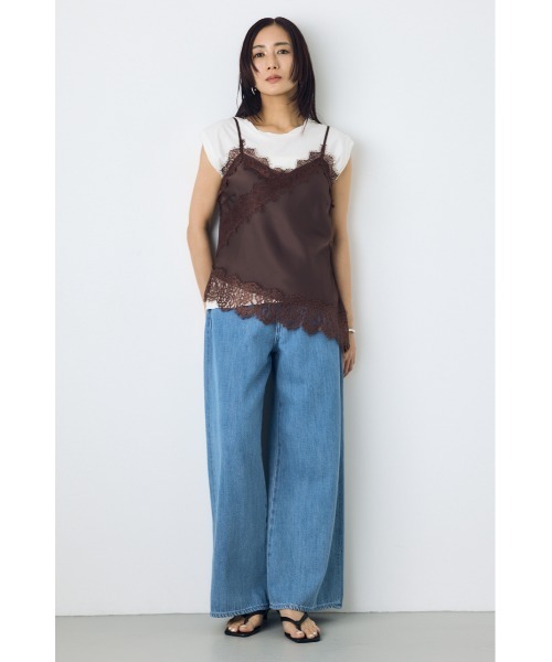 AZUL by moussy(アズールバイマウジー)の「【サイズ,身長別画像あり】AZUL DENIM 甘撚りバギーパンツ(デニムパンツ・レディース・ワンウォッシュ/ライトブルー・SMALL/LARGE/MEDIUM)」の16枚目の写真