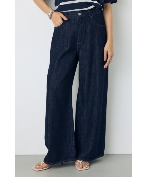 AZUL by moussy(アズールバイマウジー)の「【サイズ,身長別画像あり】AZUL DENIM 甘撚りバギーパンツ(デニムパンツ・レディース・ワンウォッシュ/ライトブルー・SMALL/LARGE/MEDIUM)」の17枚目の写真