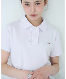 Frill polo shirt tee/フリルポロTシャツ