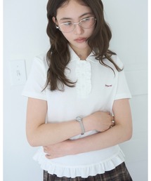 Ribbon halter-neck top/リボンホルターネックカットソー（Tシャツ