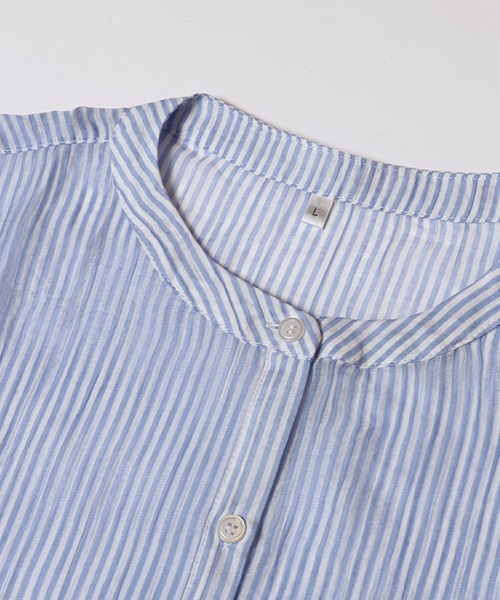 coca(coca)(コカ)の「ストライプシアーフリルブラウス(シャツ/ブラウス・レディース・イエロー/ブルー・XL/L/S/M)」の15枚目の写真