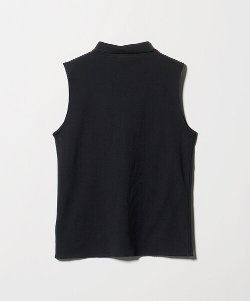 Steven Alan（スティーブンアラン）の「＜Steven Alan＞コットン ポロカラー ノースリーブ トップス（Tシャツ/カットソー・レディース・ブラック/オフホワイト・FREE）」の4枚目の写真