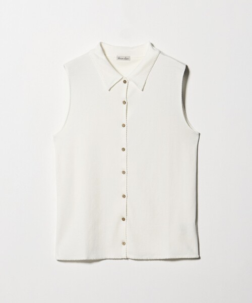 Steven Alan（スティーブンアラン）の「＜Steven Alan＞コットン ポロカラー ノースリーブ トップス（Tシャツ/カットソー・レディース・ブラック/オフホワイト・FREE）」の9枚目の写真