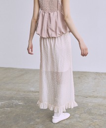 Sheer Dot Layered Skirt