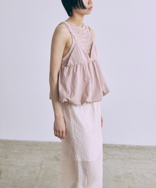 EN NEUME(エンノイム)の「Sheer Dot Layered Skirt(スカート・レディース・ピンクベージュ/ミント/アイボリー・FREE)」の18枚目の写真