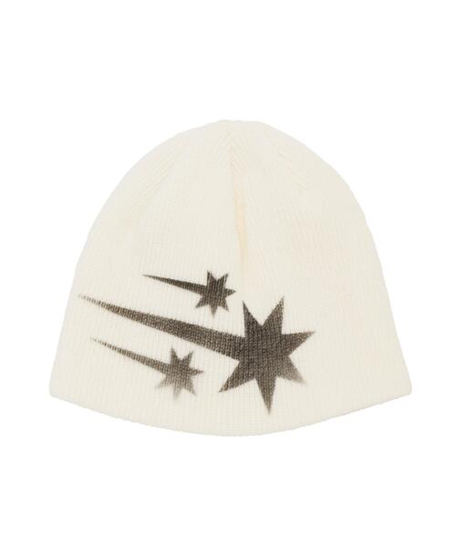 L.H.P(エルエイチピー)の「DeEVA/ディーヴァ/Star Beanie(ニットキャップ/ビーニー・レディース・ホワイト/グレー・F)」の2枚目の写真