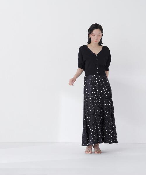 NATURAL BEAUTY BASIC（ナチュラルビューティーベーシック）の「【追加生産】〈UVカット・マシンウォッシャブル・接触冷感〉ドルマンボレロカーディガン（カーディガン/ボレロ・レディース・ブラック/オフホワイト/ネイビー・ﾌﾘ-）」の5枚目の写真