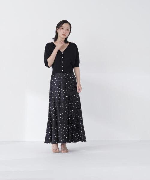 NATURAL BEAUTY BASIC（ナチュラルビューティーベーシック）の「【追加生産】〈UVカット・マシンウォッシャブル・接触冷感〉ドルマンボレロカーディガン（カーディガン/ボレロ・レディース・ブラック/オフホワイト/ネイビー・ﾌﾘ-）」の9枚目の写真