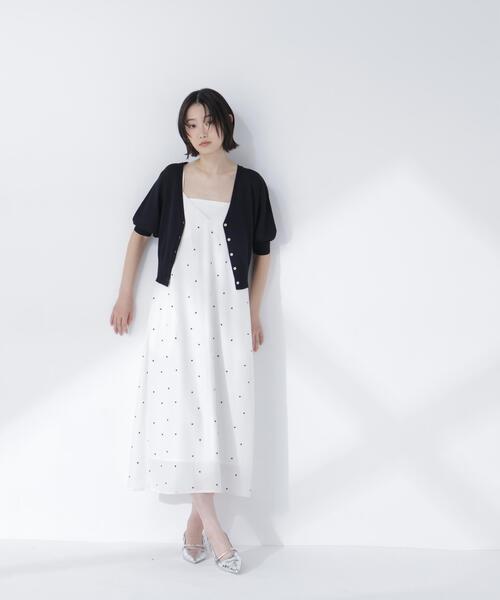 NATURAL BEAUTY BASIC（ナチュラルビューティーベーシック）の「【追加生産】〈UVカット・マシンウォッシャブル・接触冷感〉ドルマンボレロカーディガン（カーディガン/ボレロ・レディース・ブラック/オフホワイト/ネイビー・ﾌﾘ-）」の15枚目の写真