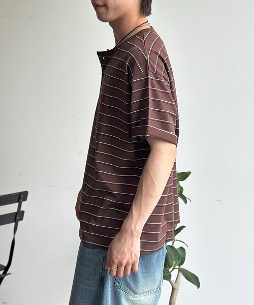 U.S. POLO ASSN.(ユーエスポロアッスン)の「ボーダーヘンリーT(Tシャツ/カットソー・メンズ・ブラウン/ネイビー/アイボリー・MEDIUM/LARGE)」の16枚目の写真