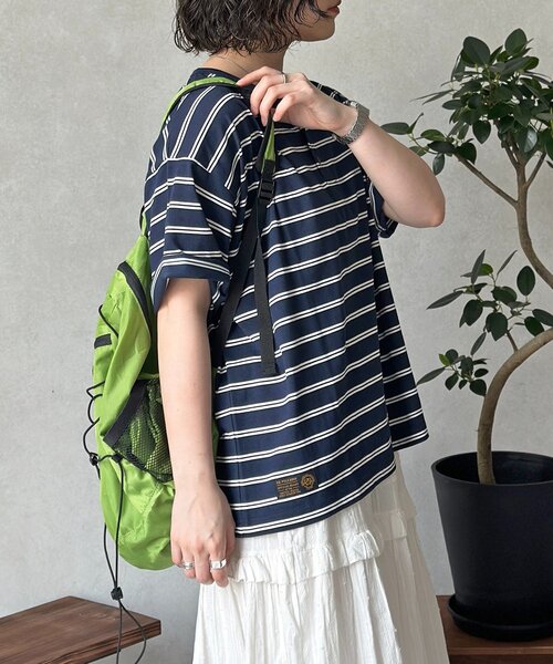 U.S. POLO ASSN.(ユーエスポロアッスン)の「ボーダーヘンリーT(Tシャツ/カットソー・メンズ・ブラウン/ネイビー/アイボリー・MEDIUM/LARGE)」の8枚目の写真