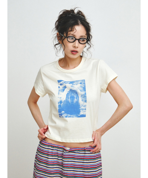 PLZPROJECT(プリーズプロジェクト)の「SAUNA CAPYBARA T-SHIRT(Tシャツ/カットソー・レディース・イエロー・FREE)」の5枚目の写真
