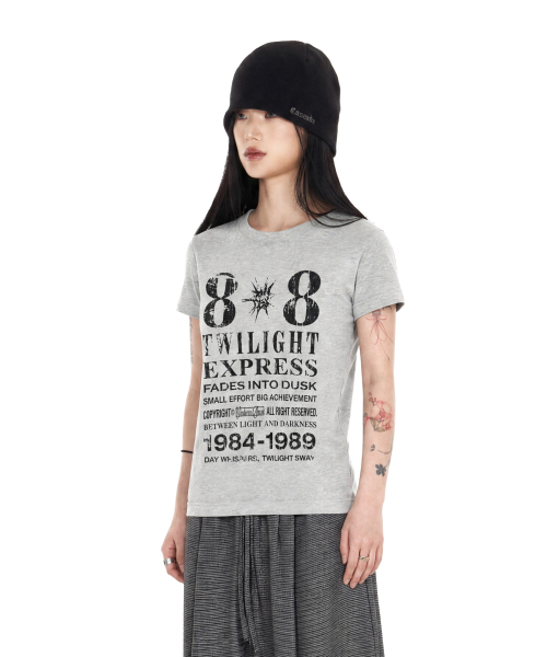 IDWS（アイドンワナセル）の「[W]Novichi T-Shirt Gray（Tシャツ/カットソー・レディース・その他・OS）」の9枚目の写真